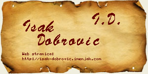 Isak Dobrović vizit kartica